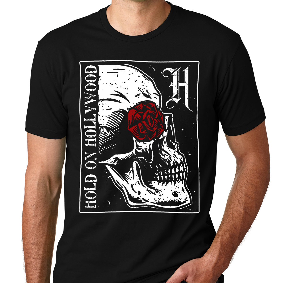 Hold On Hollywood - &quot;Rose Colored Glasses&quot; Black Tee