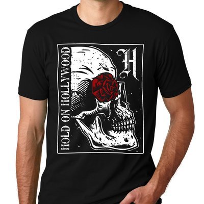 Hold On Hollywood - "Rose Colored Glasses" Black Tee