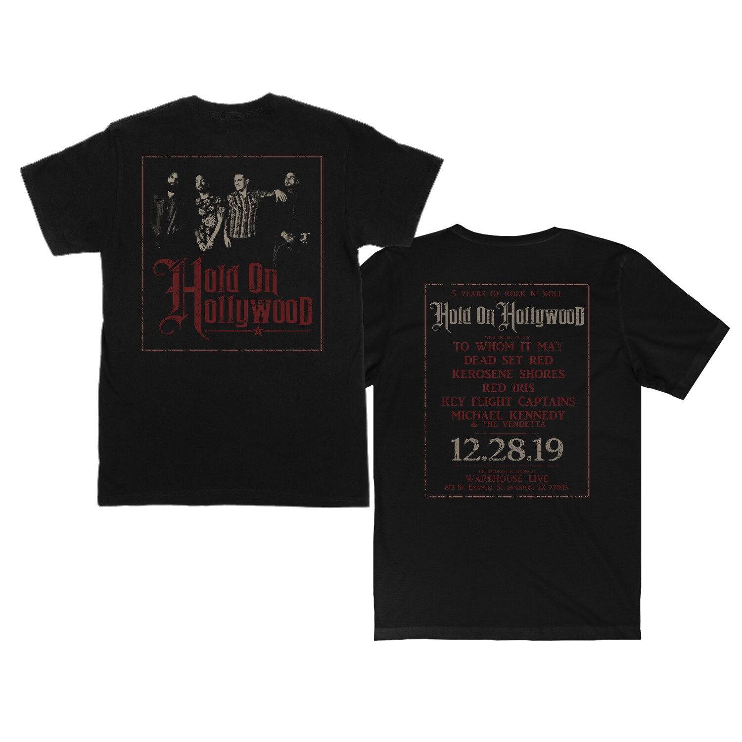 **Limited Edition** Hold On Hollywood - "12/28" Anniversary Tee