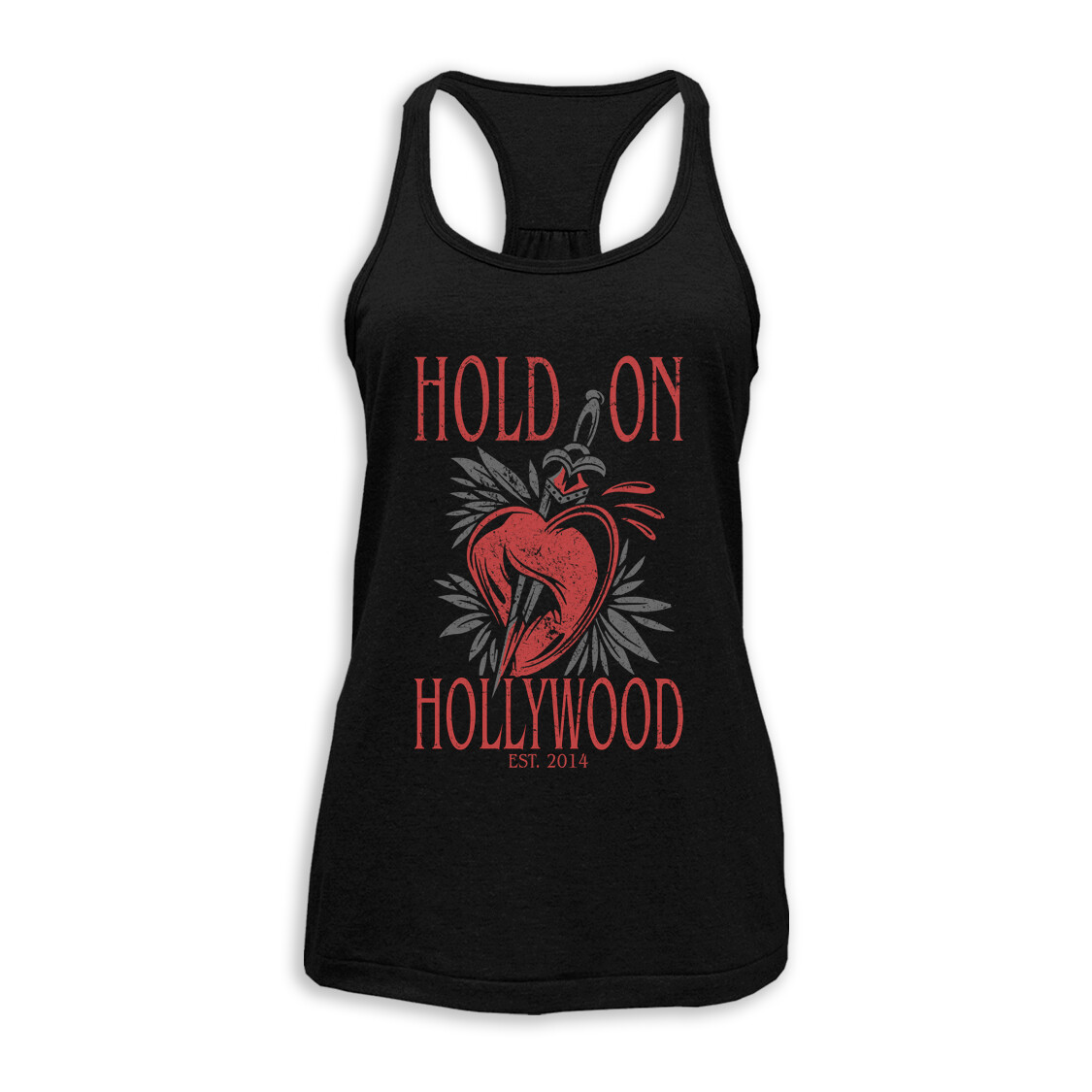 Hold On Hollywood - "Wounded Heart" Ladies Racerback Tanks