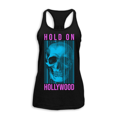 Hold On Hollywood - "Neon Skull" Ladies Racerback Tank