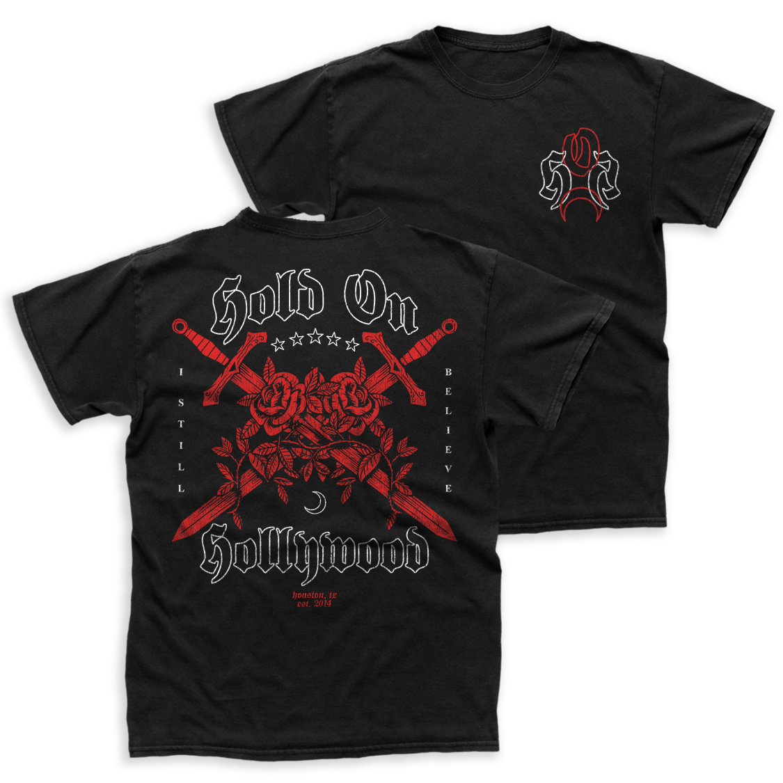Hold On Hollywood - "Crest" Tee, Size: Small