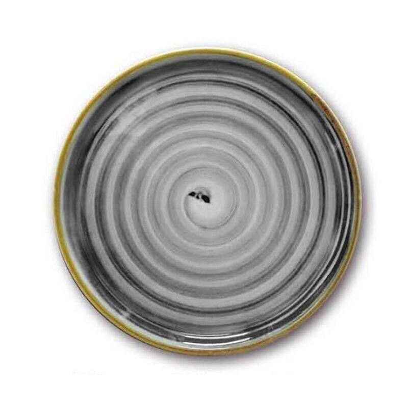 Piatto Pizza 33 cm Spirale Nero Napoli Saturnia Piatto Pizza 33 cm Spirale Nero Napoli Saturnia