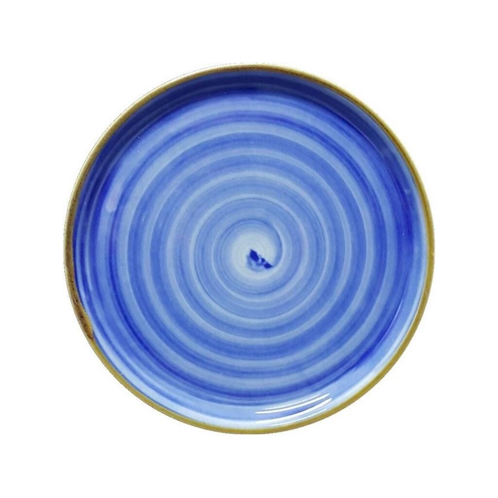 Piatto Pizza 33 cm Spirale Blu Napoli Saturnia