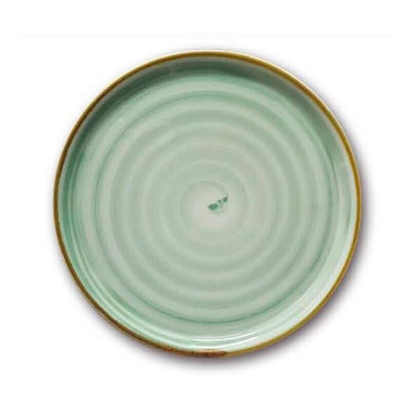 Piatto Pizza 33 cm Spirale Verde Napoli Saturnia Piatto Pizza 33 cm Spirale Verde Napoli Saturnia