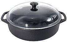 Contacto - Girarrosto tondo con coperchio in vetro 28 cm