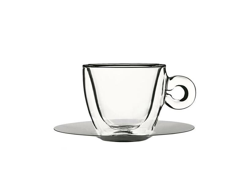 Bormioli Luigi - Tazza Cappuccino Con Piatto 16,5 cl Thermic Glass Bormioli Luigi - Tazza Cappuccino Con Piatto 16,5 cl Thermic Glass