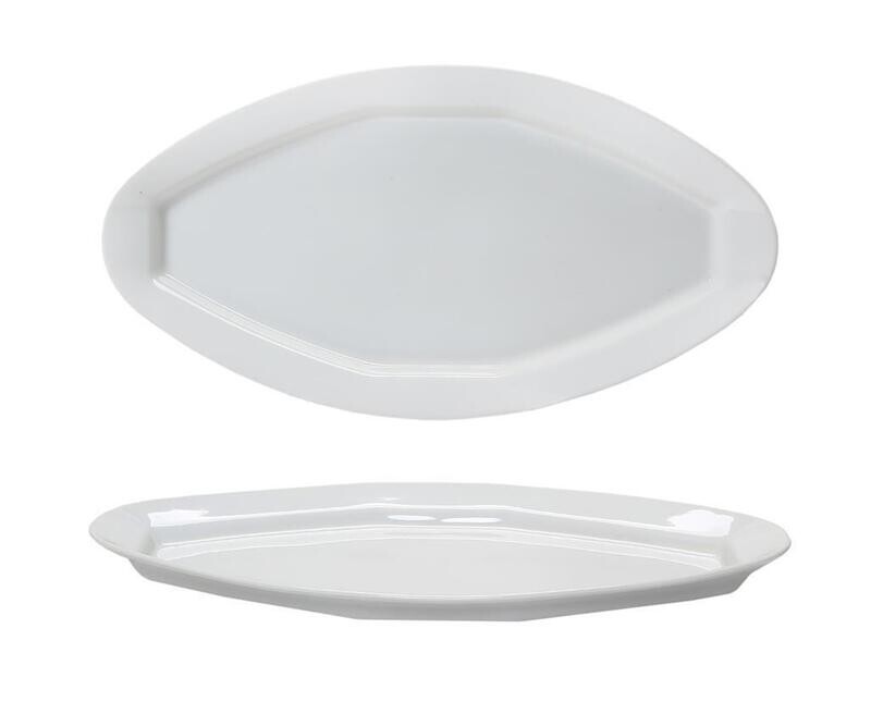 Piatto Ovale Sagomato 42x22 cm Napoli Saturnia