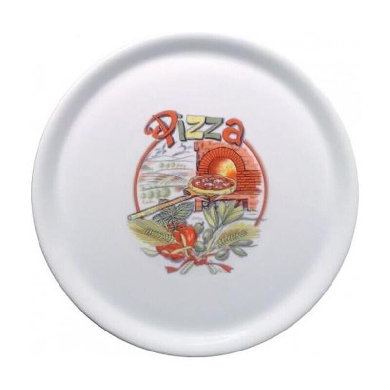 Piatto Pizza Decorato 33 cm Napoli X23/N7 Saturnia
