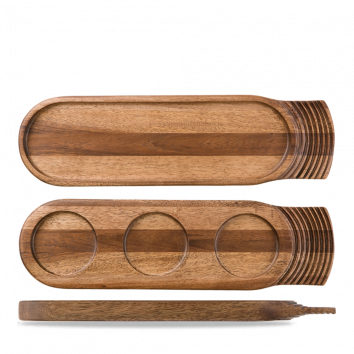 LARGE SINGLE HANDLED WOODEN TRAY LARGE SINGLE HANDLED WOODEN TRAY