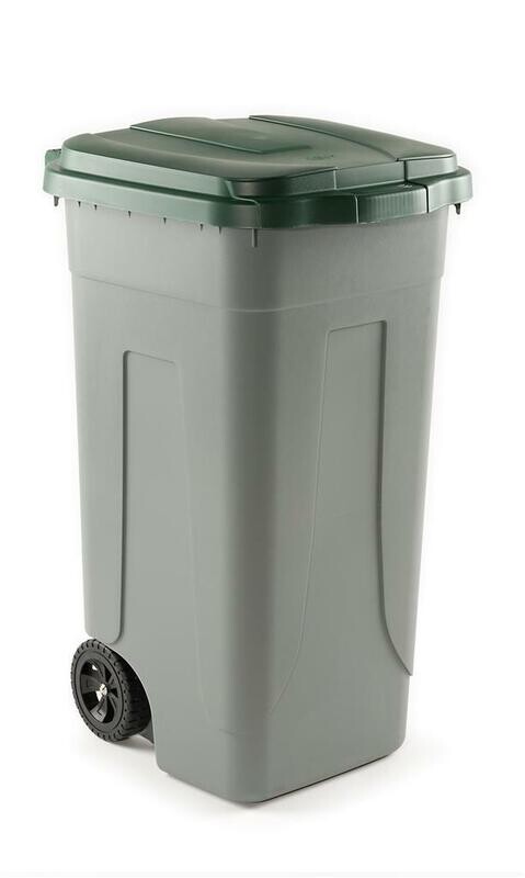 Bidone Raccolta Differenziata 100 lt Grigio/Verde 100 Sss