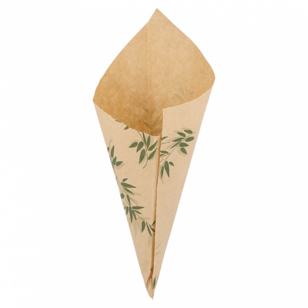 SACCHETTI A CONO ANTIGRASSO 'FEEL GREEN' 70 G 70 G/M2 20x14 CM NATURALE (2000 UNITÀ) SACCHETTI A CONO ANTIGRASSO 'FEEL GREEN' 70 G 70 G/M2 20x14 CM NATURALE (2000 UNITÀ)