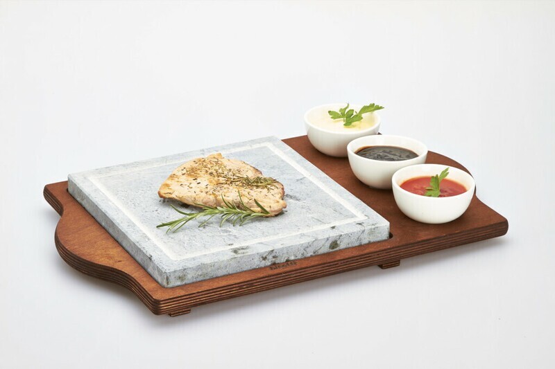 Set Pietra Ollare Quadrata 25x25 cm 99051 Bisetti Set Pietra Ollare Quadrata 25x25 cm 99051 Bisetti