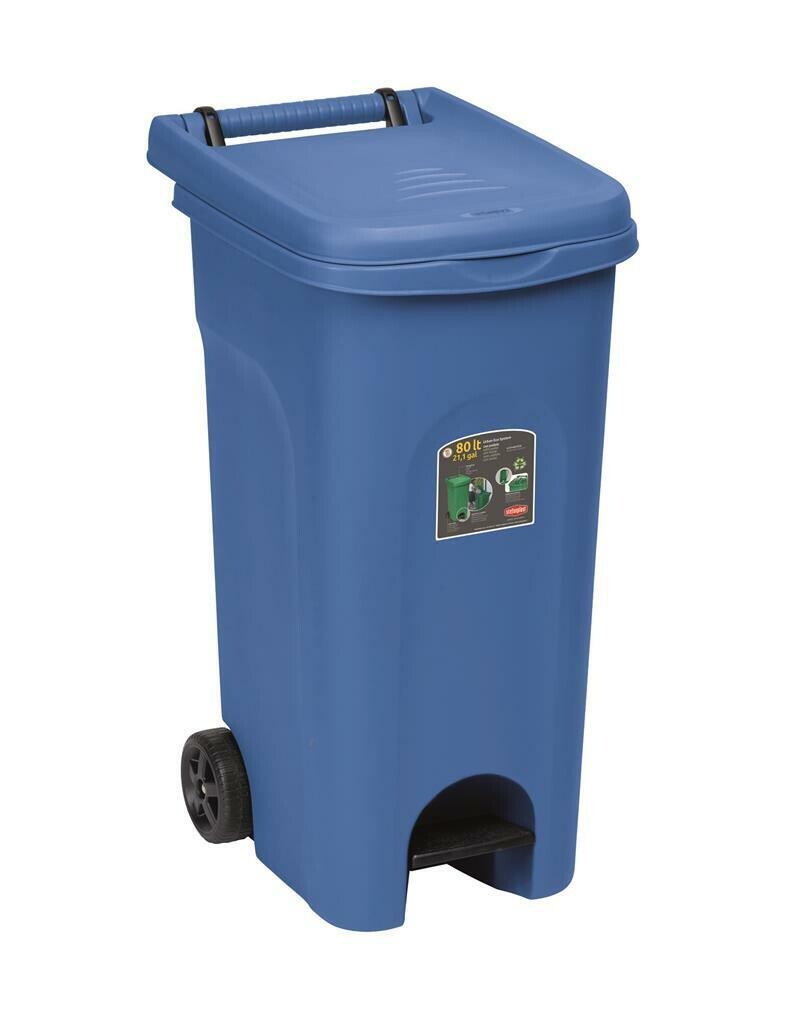 Bidone Raccolta Differenziata 80 lt Blu Urban Eco System 25602 Stefanplast