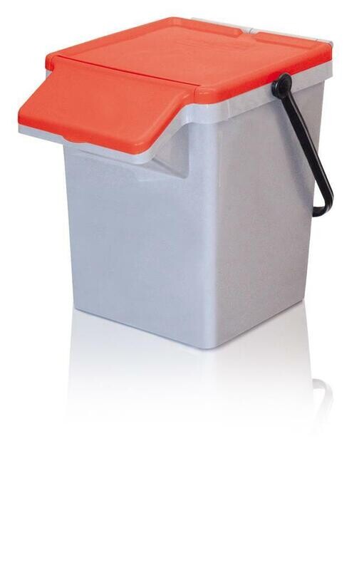 Bidone Raccolta Differenziata 40 lt Grigio/Rosso 26 Sss