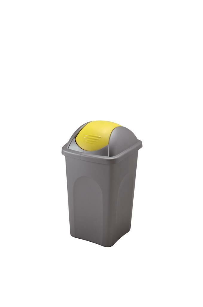 Pattumiera Raccolta Differenziata 60 lt Grigio/Giallo Basculina Stefanplast Pattumiera Raccolta Differenziata 60 lt Grigio/Giallo Basculina Stefanplast