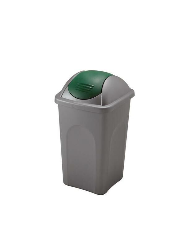 Pattumiera Raccolta Differenziata 60 lt Grigio/Verde Basculina Stefanplast