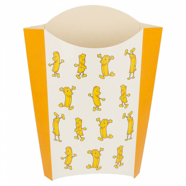 CONTENITORE PER FRITTI 'CHIPS' 190 G 250 G/M2 14,5x9,5x18 CM BIANCO CARTONE (1000 UNITÀ) CONTENITORE PER FRITTI 'CHIPS' 190 G 250 G/M2 14,5x9,5x18 CM BIANCO CARTONE (1000 UNITÀ)