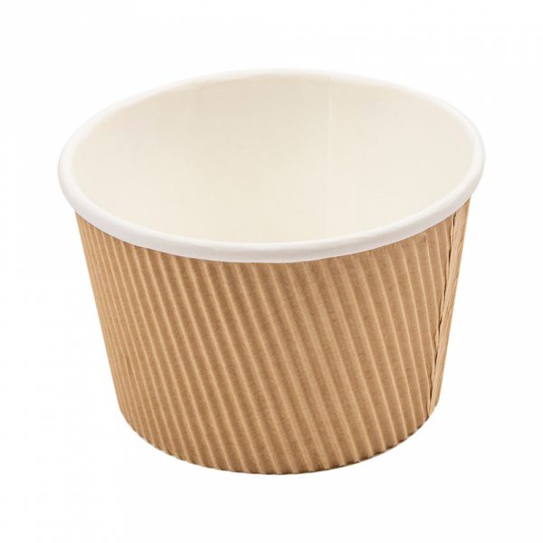 TERRINE A DOPPIA PARETE, KRAFT ONDULATO 500 ML 280 + 250 + 18PE G/M2 Ø11,5/8,8x7,5 CM MARRONE CARTONE (500 UNITÀ) TERRINE A DOPPIA PARETE, KRAFT ONDULATO 500 ML 280 + 250 + 18PE G/M2 Ø11,5/8,8x7,5 CM MARRONE CARTONE (500 UNITÀ)