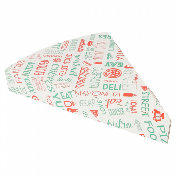 CONTENITORI PIZZE 'PAROLE' 18x23x3 CM BIANCO CARTONE (400 UNITÀ)