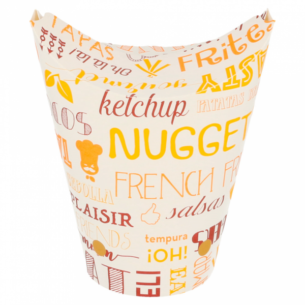 CONTENITORE PER FRITTI CHIUSO 'PAROLE' 16 OZ - 480 ML 220 + 18PE G/M2 8,5x14 CM BIANCO CARTONE (50 UNITÀ) CONTENITORE PER FRITTI CHIUSO 'PAROLE' 16 OZ - 480 ML 220 + 18PE G/M2 8,5x14 CM BIANCO CARTONE (50 UNITÀ)