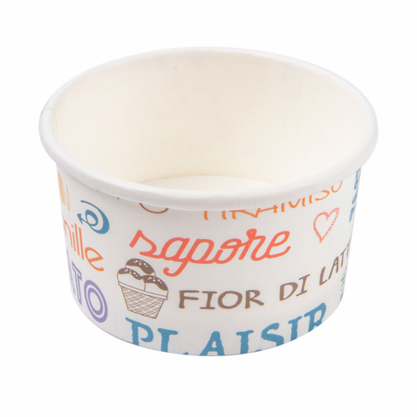 COPPETTA GELATO 'PAROLE' 70 ML 210 + 18 PE G/M2 Ø6,5x3,9 CM BIANCO CARTONE (2000 UNITÀ) COPPETTA GELATO 'PAROLE' 70 ML 210 + 18 PE G/M2 Ø6,5x3,9 CM BIANCO CARTONE (2000 UNITÀ)