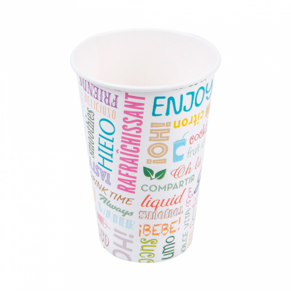 BICCHIERE 'PAROLE' 16 OZ - 480 ML 280 + 18PE G/M2 Ø9x12,6 CM BIANCO CARTONE (1000 UNITÀ) BICCHIERE 'PAROLE' 16 OZ - 480 ML 280 + 18PE G/M2 Ø9x12,6 CM BIANCO CARTONE (1000 UNITÀ)