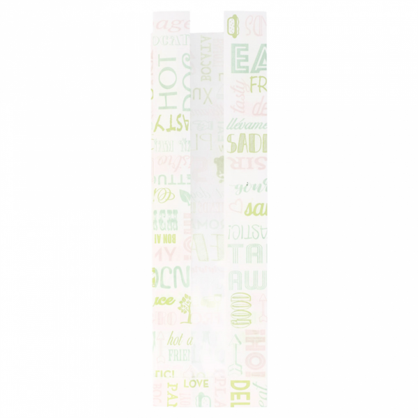 SACCHETTI BAGUETTE CON FINESTRA 'PAROLE' 34 G/M2 9+4x30 CM BIANCO PERGAMANA ANTIGRASSO (250 UNITÀ) SACCHETTI BAGUETTE CON FINESTRA 'PAROLE' 34 G/M2 9+4x30 CM BIANCO PERGAMANA ANTIGRASSO (250 UNITÀ)