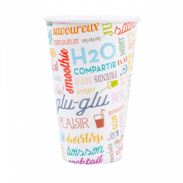 BICCHIERE 'PAROLE' 12 OZ - 360 ML 265 + 18PE G/M2 Ø8x12 CM BIANCO CARTONE (2000 UNITÀ) BICCHIERE 'PAROLE' 12 OZ - 360 ML 265 + 18PE G/M2 Ø8x12 CM BIANCO CARTONE (2000 UNITÀ)