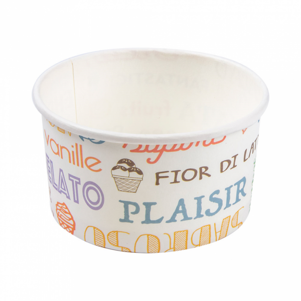 COPPETTA GELATO 'PAROLE' 90 ML 210 + 18 PE G/M2 Ø7,2x4 CM BIANCO CARTONE (2000 UNITÀ) COPPETTA GELATO 'PAROLE' 90 ML 210 + 18 PE G/M2 Ø7,2x4 CM BIANCO CARTONE (2000 UNITÀ)