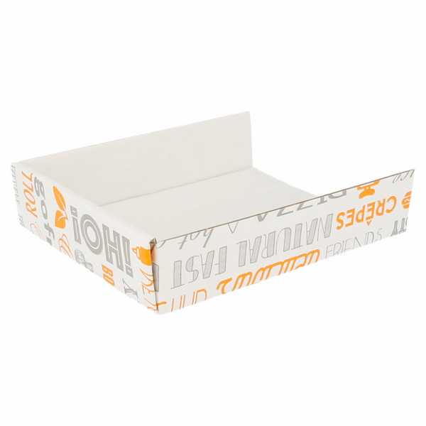 VASCHETTE DIVERSI USI 'PAROLE' 15x12x3,5 CM BIANCO CARTONE (800 UNITÀ)