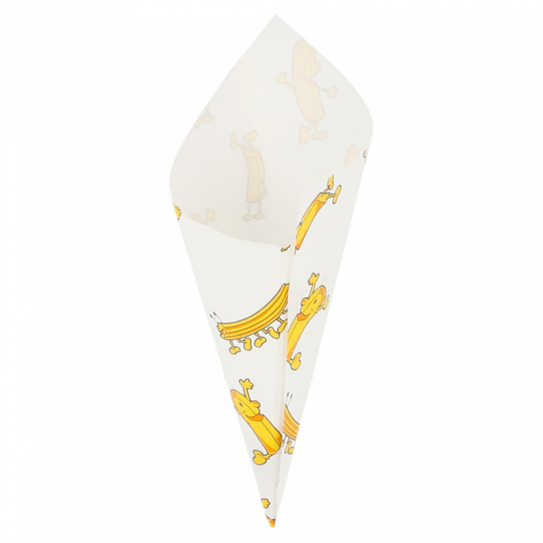 SACCHETTI A CONO ANTIGRASSO 'CHIPS' 40 G 70 G/M2 16x11,5 CM BIANCO (2000 UNITÀ) SACCHETTI A CONO ANTIGRASSO 'CHIPS' 40 G 70 G/M2 16x11,5 CM BIANCO (2000 UNITÀ)