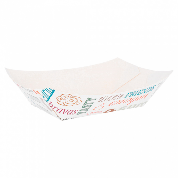 BARCHETTE 'PAROLE' 480 G 250 G/M2 10x6x5 CM BIANCO CARTONE (200 UNITÀ)
