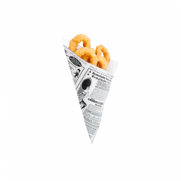 SACCHETTI A CONO ANTIGRASSO 'TIMES' 40 G 70 G/M2 16x11,5 CM BIANCO (2000 UNITÀ) SACCHETTI A CONO ANTIGRASSO 'TIMES' 40 G 70 G/M2 16x11,5 CM BIANCO (2000 UNITÀ)