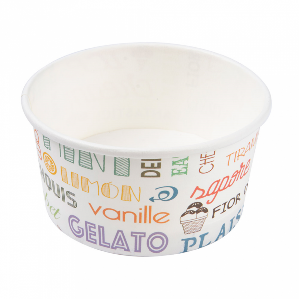COPETTA GELATO 'PAROLE' 150 ML 250 + 18 PE G/M2 Ø8,5x4,5 CM BIANCO CARTONE (2000 UNITÀ) COPETTA GELATO 'PAROLE' 150 ML 250 + 18 PE G/M2 Ø8,5x4,5 CM BIANCO CARTONE (2000 UNITÀ)