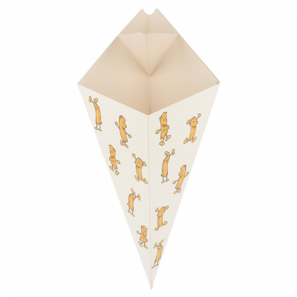 CONI CON SPAZIO PER SALSE 'CHIPS' 250 G 250 G/M2 16x27 CM BIANCO CARTONE (1200 UNITÀ) CONI CON SPAZIO PER SALSE 'CHIPS' 250 G 250 G/M2 16x27 CM BIANCO CARTONE (1200 UNITÀ)