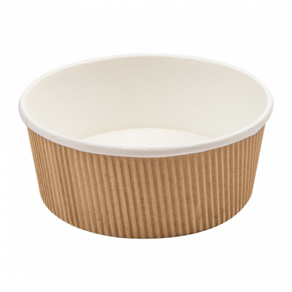TERRINE A DOPPIA PARETE, KRAFT ONDULATO 780 ML 280 + 250 + 18PE G/M2 Ø15/12,8x6 CM MARRONE CARTONE (250 UNITÀ) TERRINE A DOPPIA PARETE, KRAFT ONDULATO 780 ML 280 + 250 + 18PE G/M2 Ø15/12,8x6 CM MARRONE CARTONE (250 UNITÀ)