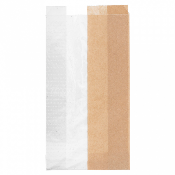SACCHETTI PER PANINI 'CORNER WINDOW' 40 G/M2 12+6x23 CM NATURALE KRAFT (250 UNITÀ) SACCHETTI PER PANINI 'CORNER WINDOW' 40 G/M2 12+6x23 CM NATURALE KRAFT (250 UNITÀ)