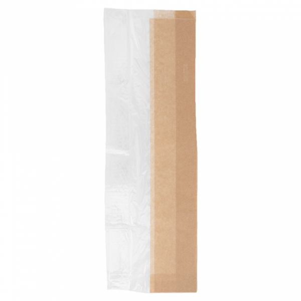 SACCHETTI PER PANINI 'CORNER WINDOW' 40 G/M2 14+8x38 CM NATURALE KRAFT (250 UNITÀ) SACCHETTI PER PANINI 'CORNER WINDOW' 40 G/M2 14+8x38 CM NATURALE KRAFT (250 UNITÀ)