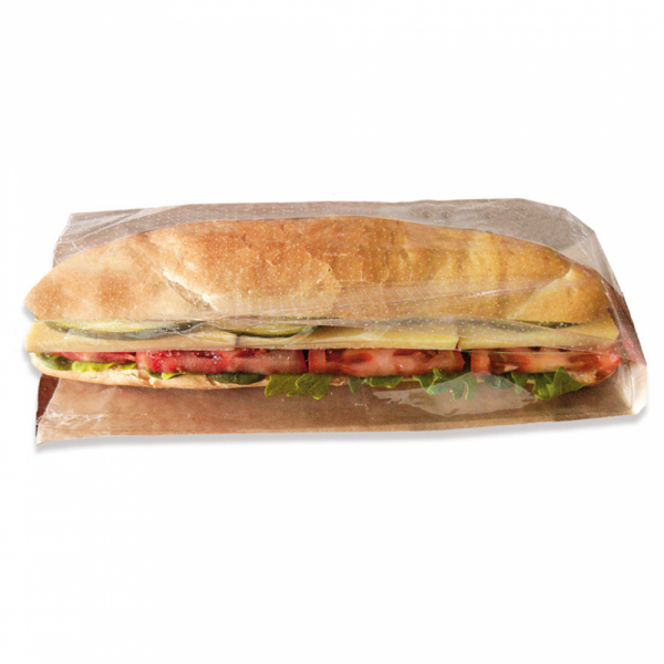 SACCHETTI PER PANINI 'CORNER WINDOW' 40 G/M2 14+8x26 CM NATURALE KRAFT (250 UNITÀ) SACCHETTI PER PANINI 'CORNER WINDOW' 40 G/M2 14+8x26 CM NATURALE KRAFT (250 UNITÀ)