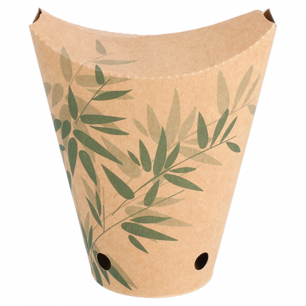 CONTENITORE FRITTI CHIUSO 'FEEL GREEN' 12 OZ - 360 ML 200 + 25PE G/M2 6,7x12,5 CM MARRONE CARTONE (100 UNITÀ) CONTENITORE FRITTI CHIUSO 'FEEL GREEN' 12 OZ - 360 ML 200 + 25PE G/M2 6,7x12,5 CM MARRONE CARTONE (100 UNITÀ)