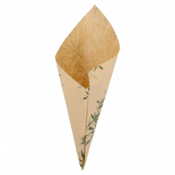 SACCHETTI A CONO ANTIGRASSO 'FEEL GREEN' 40 G 70 G/M2 16x11,5 CM NATURALE (2000 UNITÀ) SACCHETTI A CONO ANTIGRASSO 'FEEL GREEN' 40 G 70 G/M2 16x11,5 CM NATURALE (2000 UNITÀ)