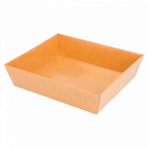 VASSOI 250 + 12,5 PE G/M2 14x13x3,5 CM NATURALE KRAFT