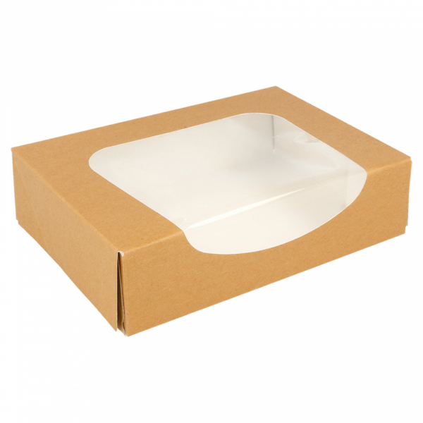 CONTENITORI SUSHI+FINESTRA 300 G/M2 17,5x12x4,5 CM MARRONE CARTONE (400 UNITÀ) CONTENITORI SUSHI+FINESTRA 300 G/M2 17,5x12x4,5 CM MARRONE CARTONE (400 UNITÀ)