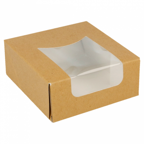 CONTENITORI SUSHI+FINESTRA 300 G/M2 10x10x4 CM MARRONE CARTONE (400 UNITÀ) CONTENITORI SUSHI+FINESTRA 300 G/M2 10x10x4 CM MARRONE CARTONE (400 UNITÀ)