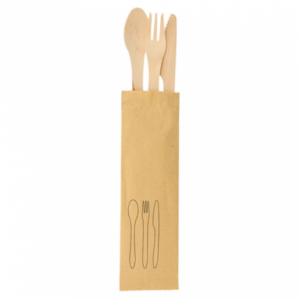 SET FORCHETTA, COLTELLO, CUCCHIAIO 'CURVE' 18,5 CM NATURALE LEGNO (200 UNITÀ) SET FORCHETTA, COLTELLO, CUCCHIAIO 'CURVE' 18,5 CM NATURALE LEGNO (200 UNITÀ)