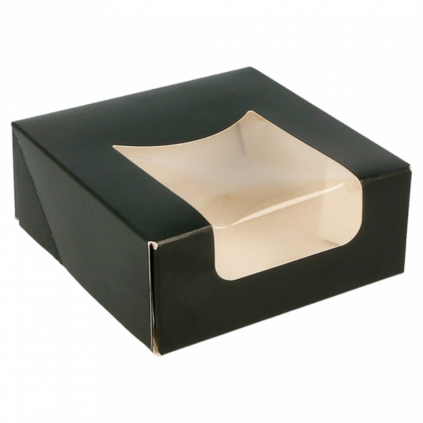 CONTENITORI SUSHI+FINESTRA 275 G/M2 10x10x4 CM NERO CARTONE (400 UNITÀ) CONTENITORI SUSHI+FINESTRA 275 G/M2 10x10x4 CM NERO CARTONE (400 UNITÀ)