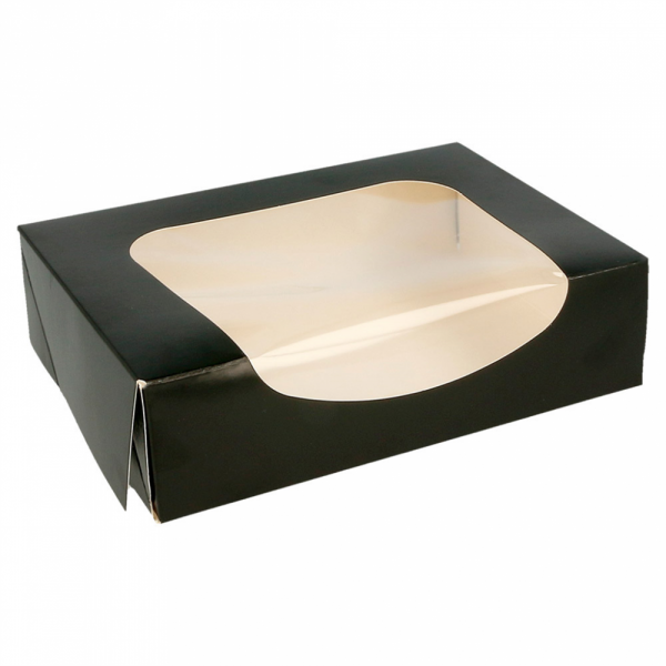 CONTENITORI SUSHI+FINESTRA 275 G/M2 20x12x4,5 CM NERO CARTONE (400 UNITÀ) CONTENITORI SUSHI+FINESTRA 275 G/M2 20x12x4,5 CM NERO CARTONE (400 UNITÀ)