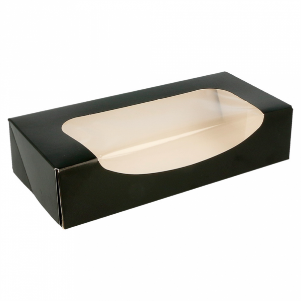 CONTENITORI SUSHI+FINESTRA 275 G/M2 20x9x4,5 CM NERO CARTONE (400 UNITÀ) CONTENITORI SUSHI+FINESTRA 275 G/M2 20x9x4,5 CM NERO CARTONE (400 UNITÀ)