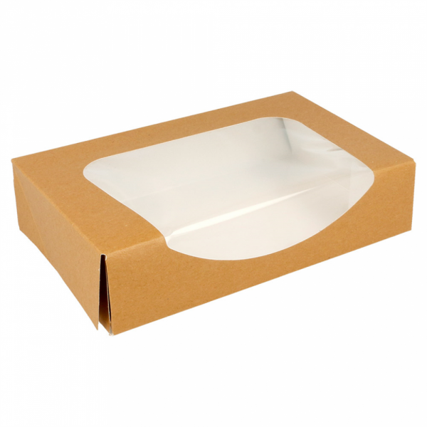 CONTENITORI SUSHI+FINESTRA 300 G/M2 20x12x4,5 CM MARRONE CARTONE (400 UNITÀ) CONTENITORI SUSHI+FINESTRA 300 G/M2 20x12x4,5 CM MARRONE CARTONE (400 UNITÀ)